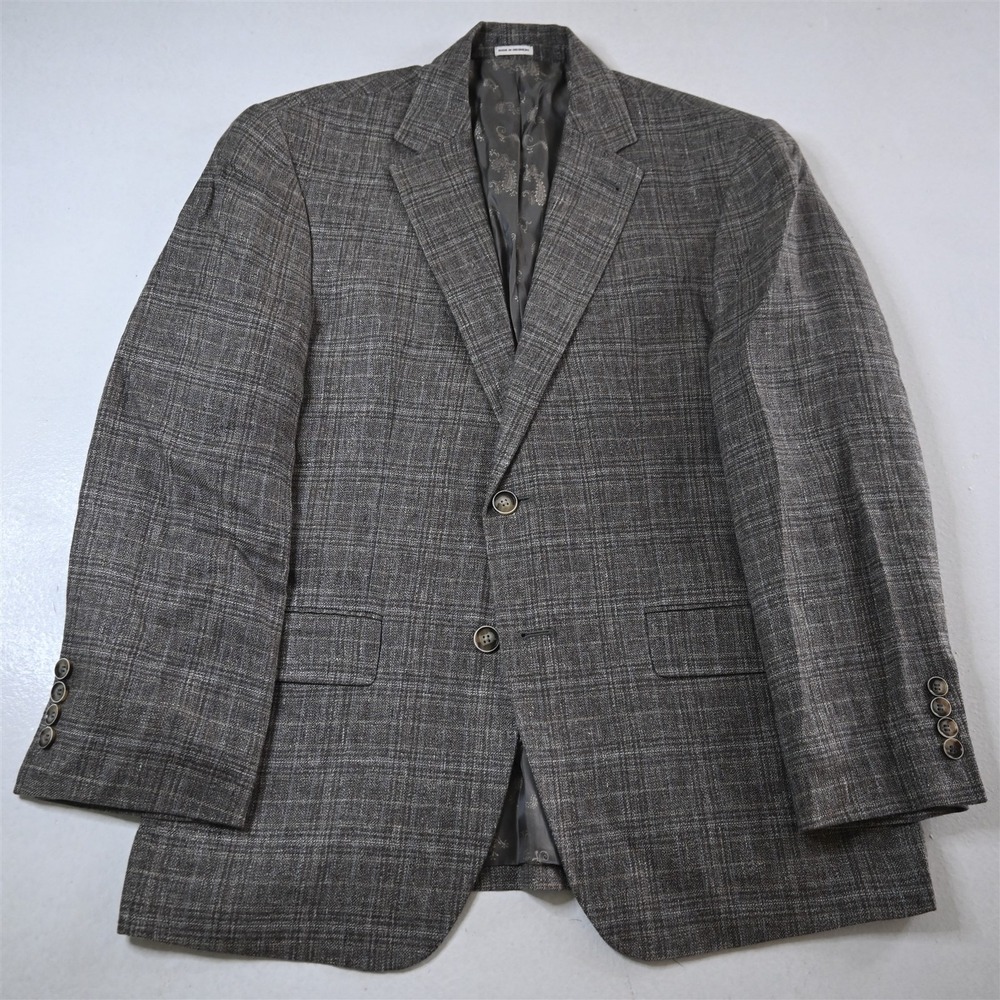 Joseph Abboud Heritage 40S Brown 100% Linen Soft‎ Shoulder Mens Blazer Coat